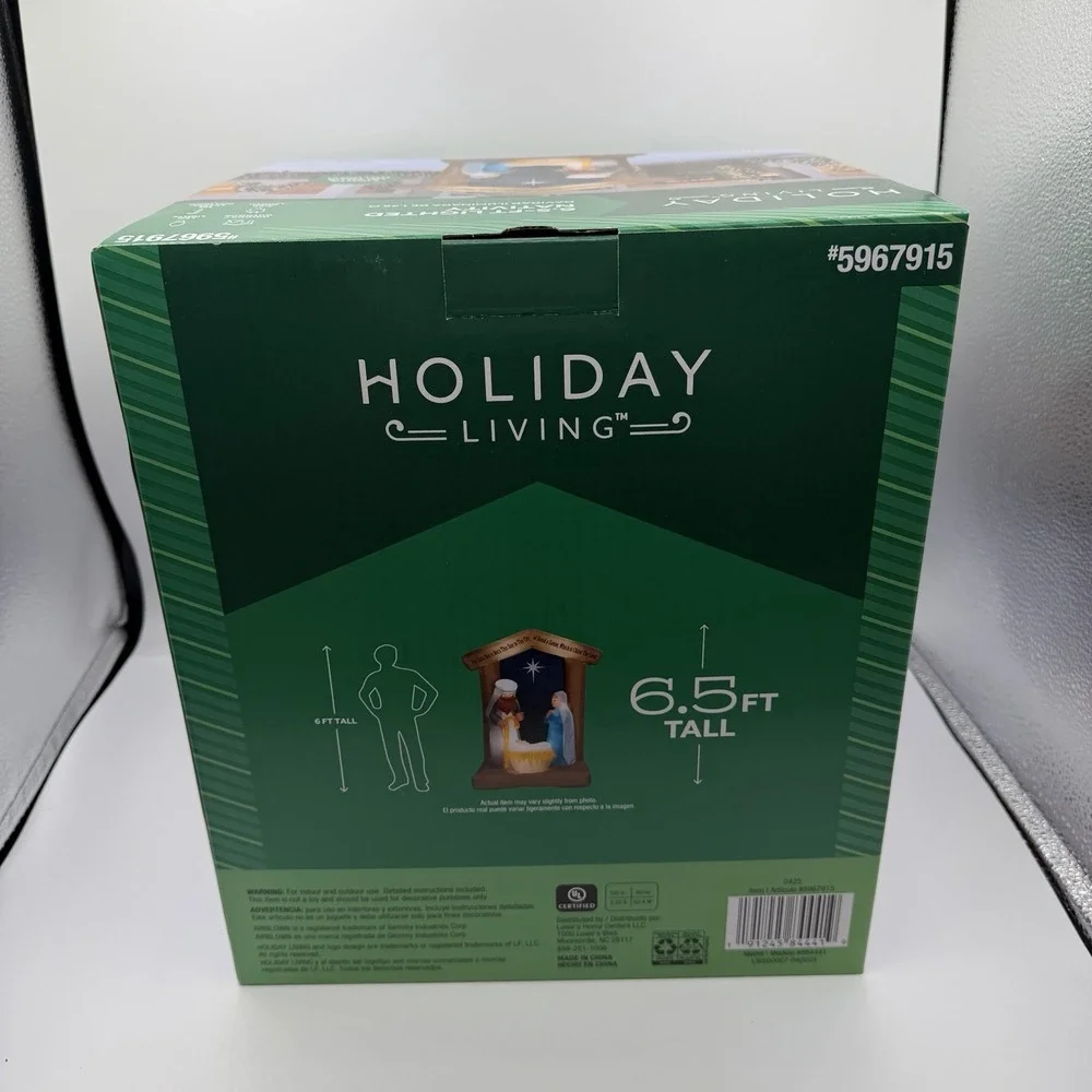 Holiday Living Christmas Nativity Scene Airblown Inflatable 6.5 Ft STORE DISPLAY